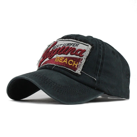 Best Surfer Laguna Beach Embroidered Baseball Cap-unisex-wanahavit-Navy-Adjustable-wanahavit
