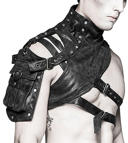 Rivet Armor Shoulder Steampunk PU Leather Bag-unisex-wanahavit-wanahavit