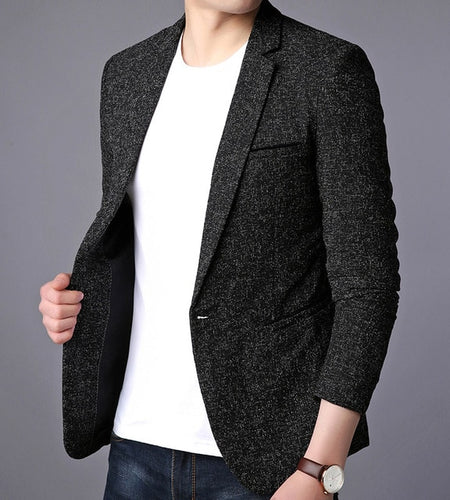 Single Button Slim Fit Party Suit Blazers-men-wanahavit-Black-M-wanahavit