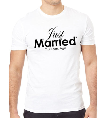 Just Married 10 Years Ago Matching Couple Tees-unisex-wanahavit-MZ67-MSTWH-S-wanahavit
