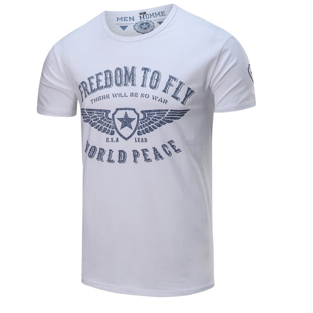 Freedom to Fly Printed Cotton Shirt-men-wanahavit-White-Asian size M-wanahavit