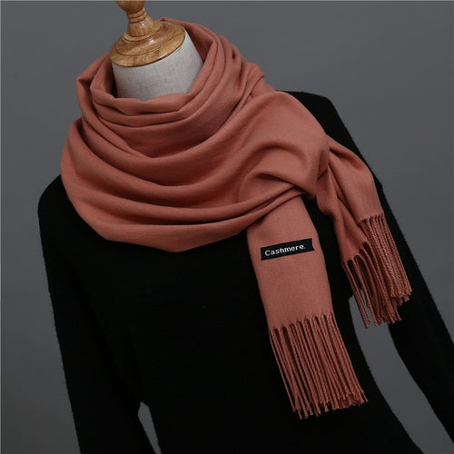 Load image into Gallery viewer, Solid Color Winter Cashmere Scarves-unisex-wanahavit-bwoen-wanahavit
