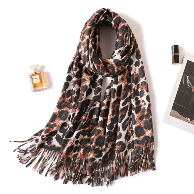 Fashion Silk Scarf Leopard Printed Bandana Shawl #2023-women-wanahavit-14-wanahavit