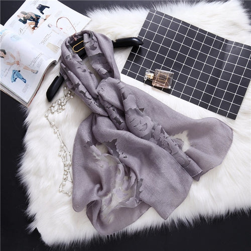 Load image into Gallery viewer, Fashion Silk Scarf Patchwork Bandana Shawl #AS-1-women-wanahavit-gray-wanahavit
