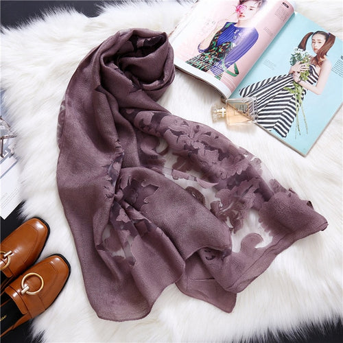 Load image into Gallery viewer, Fashion Silk Scarf Patchwork Bandana Shawl #AS-1-women-wanahavit-dark purple-wanahavit
