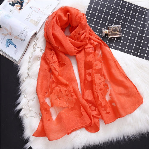 Load image into Gallery viewer, Fashion Silk Scarf Patchwork Bandana Shawl #AS-1-women-wanahavit-orange-wanahavit
