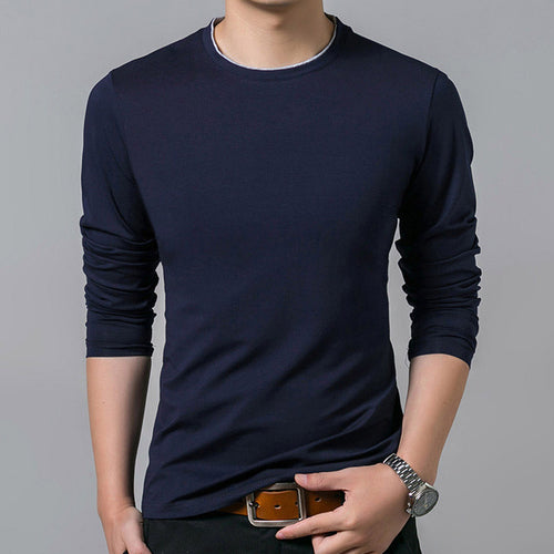 Load image into Gallery viewer, Trendy Street Style Slim Fit Solid Color Long Sleeve Shirt-men-wanahavit-Navy Blue-M-wanahavit
