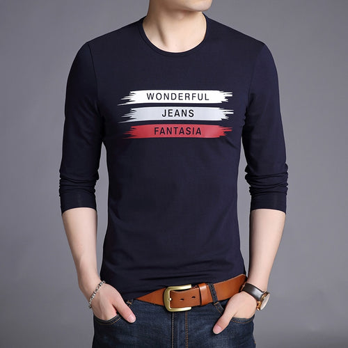 Load image into Gallery viewer, Wonderful Jeans Korean Trend Long Sleeve Shirt-men-wanahavit-Navy Blue-M-wanahavit
