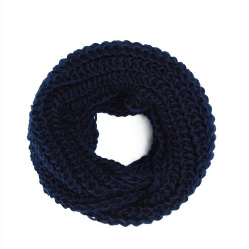 Load image into Gallery viewer, Fashion Collar Knitted Winter Scarf #FS-1-unisex-wanahavit-navy-wanahavit
