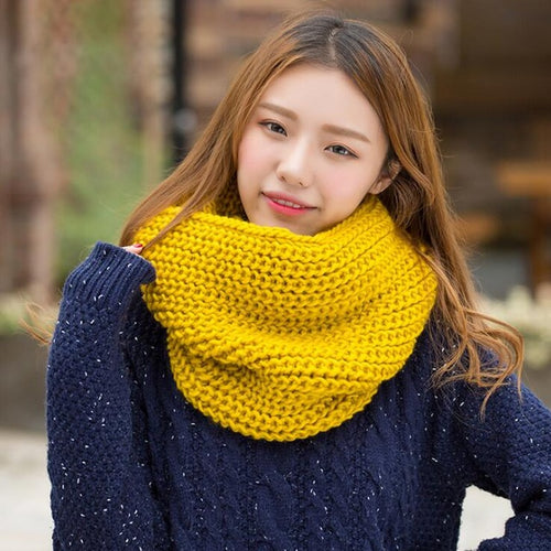 Load image into Gallery viewer, Fashion Collar Knitted Winter Scarf #FS-1-unisex-wanahavit-yellow-wanahavit
