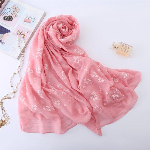 Load image into Gallery viewer, Fashion Cotton Scarf Printed Bandana Shawl #6135-women-wanahavit-A-pink 2-wanahavit
