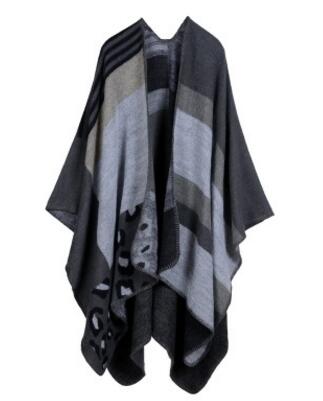 Load image into Gallery viewer, Vintage Plaid Poncho Winter Scarf Printed Bandana Shawl #1758-women-wanahavit-7-wanahavit
