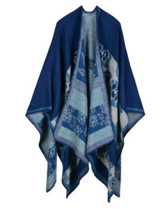 Vintage Plaid Poncho Winter Scarf Printed Bandana Shawl #1758-women-wanahavit-10-wanahavit