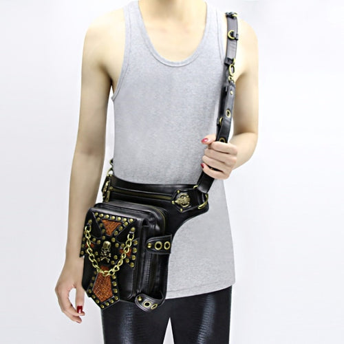 Load image into Gallery viewer, Versatile Steampunk Vintage Rivet Waist Bag-unisex-wanahavit-wanahavit
