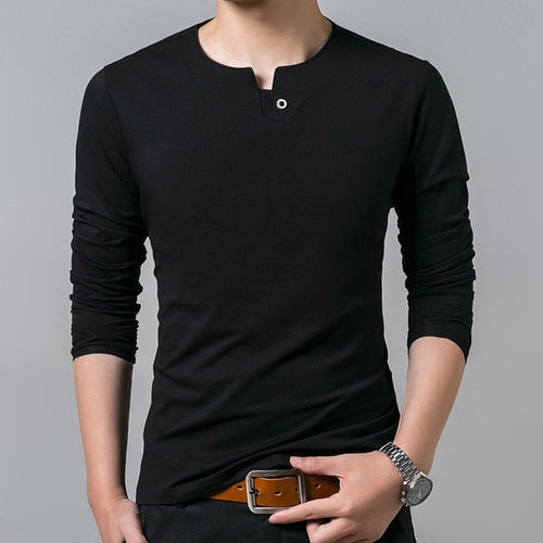 Load image into Gallery viewer, Mercerized Cotton Trends Korean Slim Fit Long Sleeve Shirt-men-wanahavit-Black-M-wanahavit
