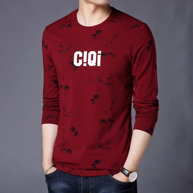 CIQI Printed Pattern Trending Long Sleeve Shirt-men-wanahavit-Red-M-wanahavit