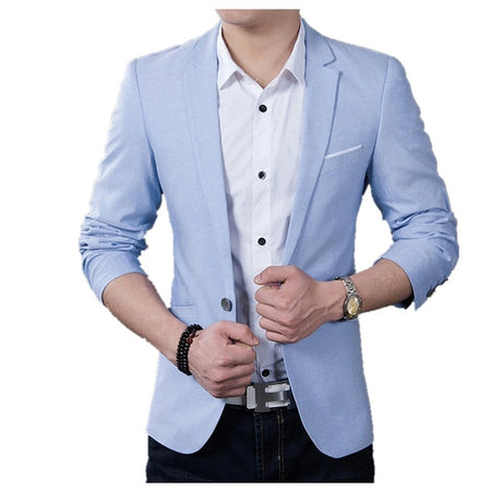 Formal Slim Fit Meeting Dress Blazer-men-wanahavit-Black-M-wanahavit