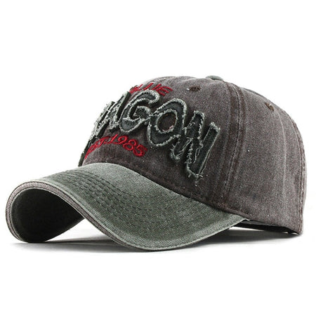 Blue Dragon Est 1985 Embroidered Patch Baseball Cap-unisex-wanahavit-F320 Red Navy-wanahavit