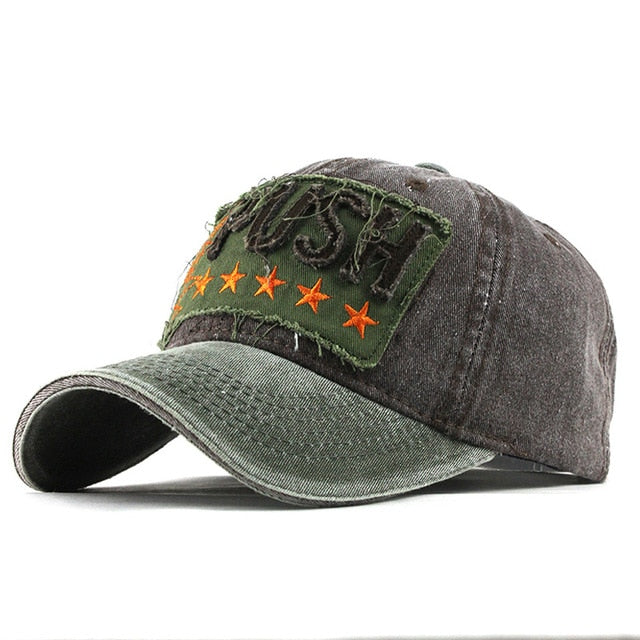 5 Star Push Embroidered Baseball Cap-unisex-wanahavit-F321 Green-wanahavit