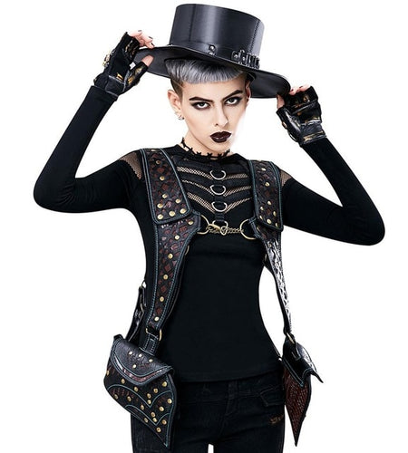 Steampunk Rucksack Women Leather Holster Bag-women-wanahavit-wanahavit