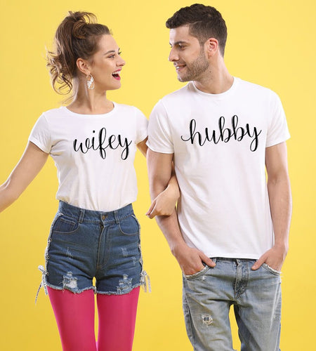 Hubby and Wifey Matching Couple Tees-unisex-wanahavit-FB79-FSTWH-S-wanahavit