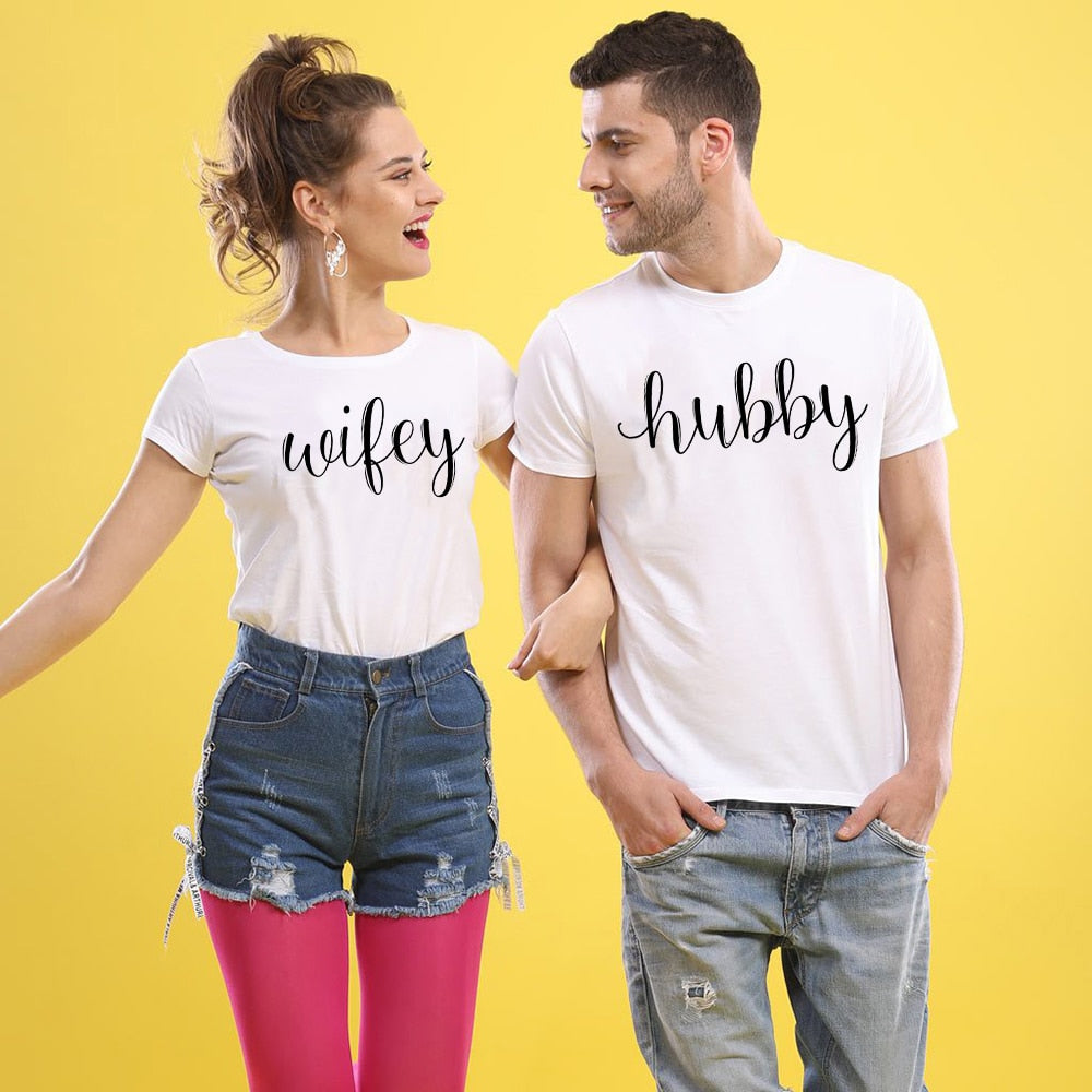 Hubby and Wifey Matching Couple Tees-unisex-wanahavit-FB79-FSTWH-S-wanahavit