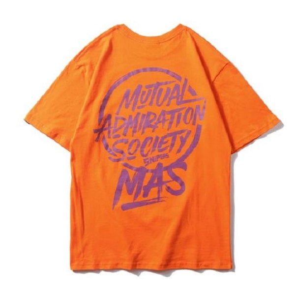 Mutual Admiration Printed Hip Hop Streetwear Loose Tees-unisex-wanahavit-orange-Asian M-wanahavit