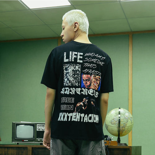 Load image into Gallery viewer, Life In Prison Printed Hip Hop Streetwear Loose Tees-unisex-wanahavit-Black-Asian M-wanahavit
