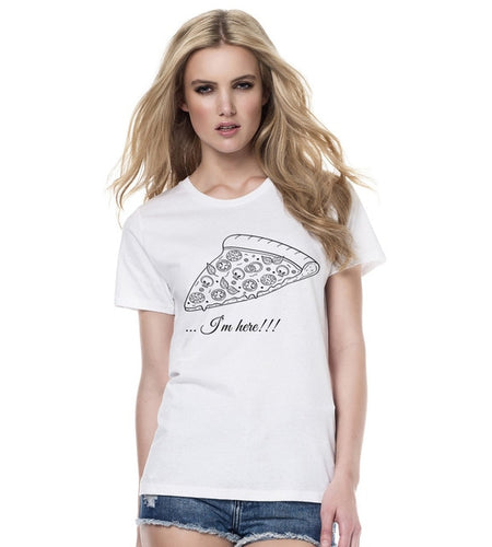 Where Are You? I'm Here!! Pizza Matching Couple Tees-unisex-wanahavit-FJ42-FSTWH-S-wanahavit