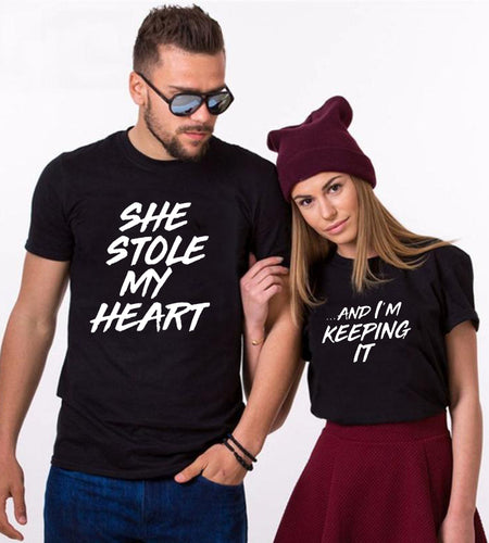 She Stole My Heart And I'm Keeping It Matching Couple Tees-unisex-wanahavit-35C3-FSTBK-S-wanahavit