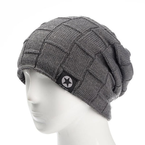 Load image into Gallery viewer, Fleece Lined Soft Stretchable Casual Warm Knitted Winter Beanie-unisex-wanahavit-Gray-wanahavit

