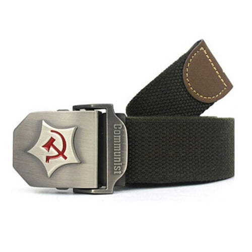Load image into Gallery viewer, Communist Design Military Thick Canvas Belt-men-wanahavit-Army Green-110CM-wanahavit
