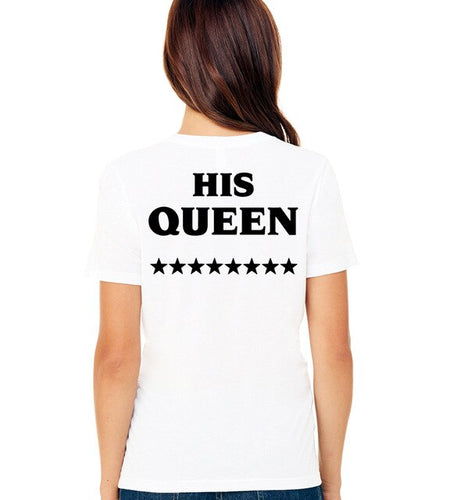 The King with His Queen Matching Couple Tees-unisex-wanahavit-FJ43-FSTWH-L-wanahavit