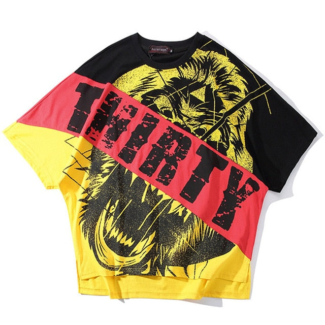 Thirty Gorilla Printed Hip Hop Streetwear Loose Tees-unisex-wanahavit-yellow-Asian S-wanahavit