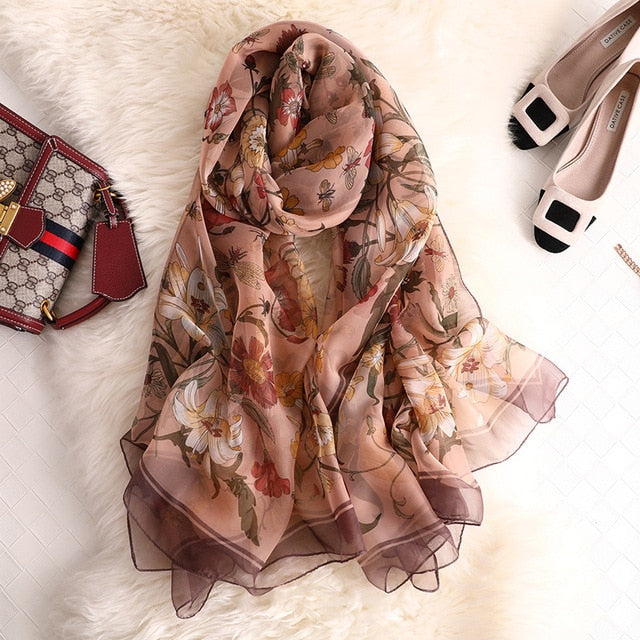 Fashion Silk Scarf Printed Bandana Shawl #2532-women-wanahavit-C20-wanahavit