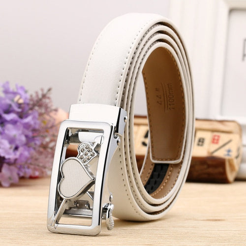 Load image into Gallery viewer, Famous Designer High Quality Leather Belts-women-wanahavit-H601Silver White-95CM-wanahavit
