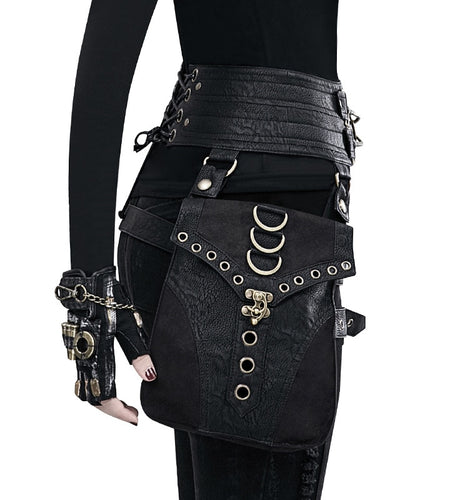 Vintage Steampunk Gothic Retro Cosplay Waist Leather Bag-women-wanahavit-wanahavit