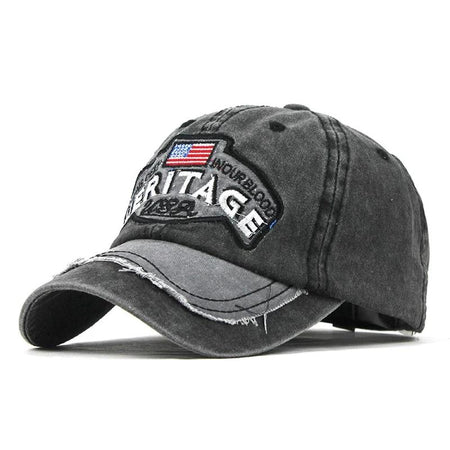 America Heritage In Our Blood Embroidered Baseball Cap-unisex-wanahavit-F318 Red-wanahavit
