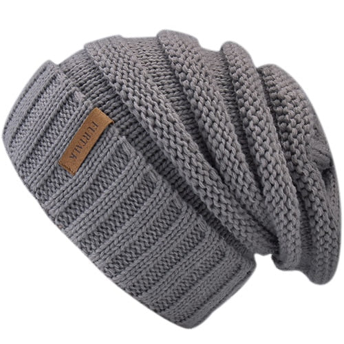 Winter Knitted Slouchy Casual Warm Knitted Winter Beanie-unisex-wanahavit-grey-wanahavit