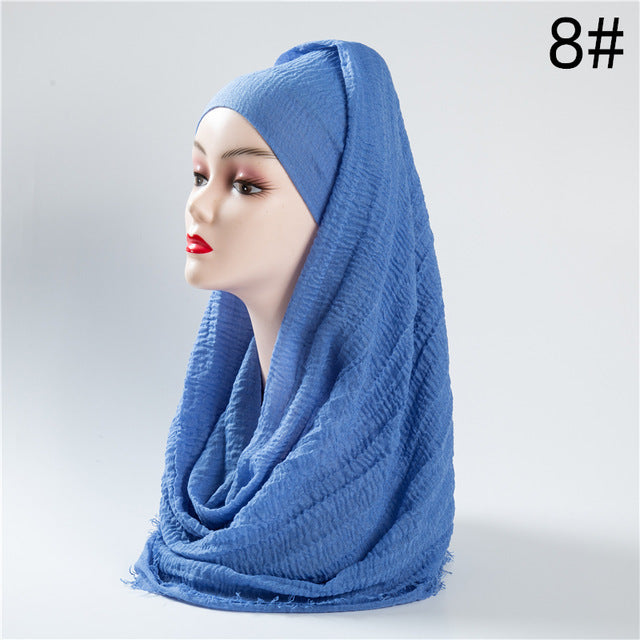 Fashion Scarf Printed Bandana Shawl Hijab #2638-women-wanahavit-8-wanahavit