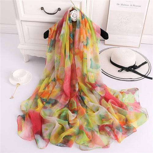 Load image into Gallery viewer, Fashion Silk Summer Scarf Printed Bandana Shawl #2647-women-wanahavit-YRS49-3-wanahavit
