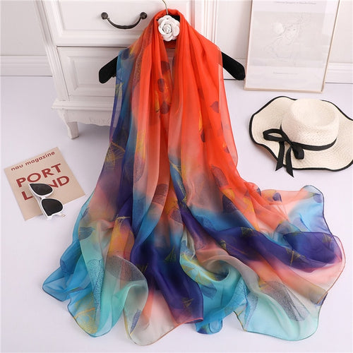 Load image into Gallery viewer, Fashion Silk Summer Scarf Printed Bandana Shawl #2647-women-wanahavit-YRS51-2-wanahavit
