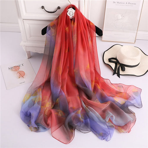 Load image into Gallery viewer, Fashion Silk Summer Scarf Printed Bandana Shawl #2647-women-wanahavit-YRS51-3-wanahavit
