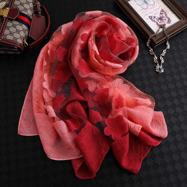 Fashion Silk Scarf Floral Printed Bandana Shawl #2650-women-wanahavit-26-wanahavit
