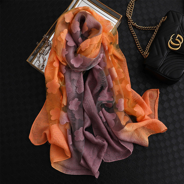 Fashion Silk Scarf Floral Printed Bandana Shawl #2650-women-wanahavit-34-wanahavit
