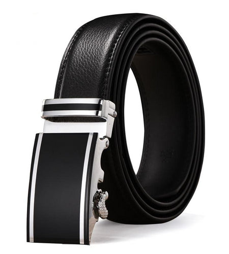 Luxury Automatic Modern Buckle Leather Belt-men-wanahavit-ATD1 black-105CM-wanahavit