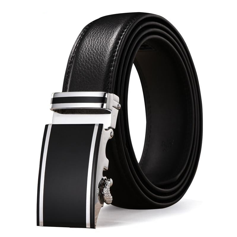 Luxury Automatic Modern Buckle Leather Belt-men-wanahavit-ATD1 black-105CM-wanahavit