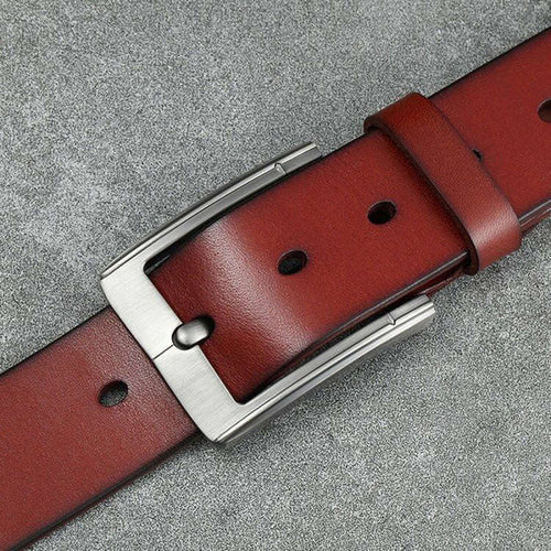 Load image into Gallery viewer, Businessman Fashion Cow Genuine Leather Luxury Belt-men-wanahavit-PD302 Red-100cm-wanahavit
