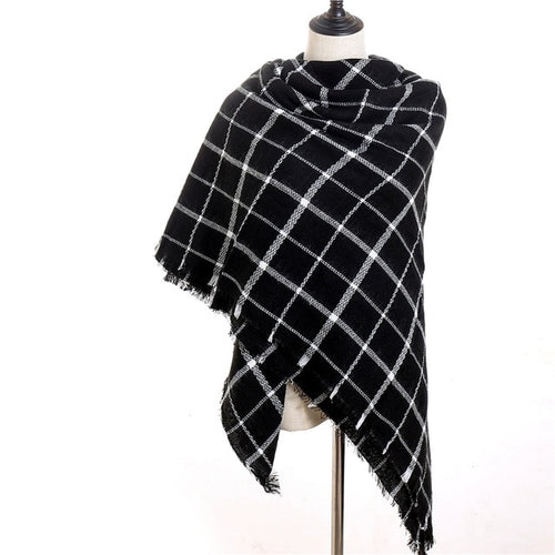 Load image into Gallery viewer, Fashion Winter Knitted Scarf Plaid Printed Bandana Shawl #2705-unisex-wanahavit-FB-4-wanahavit
