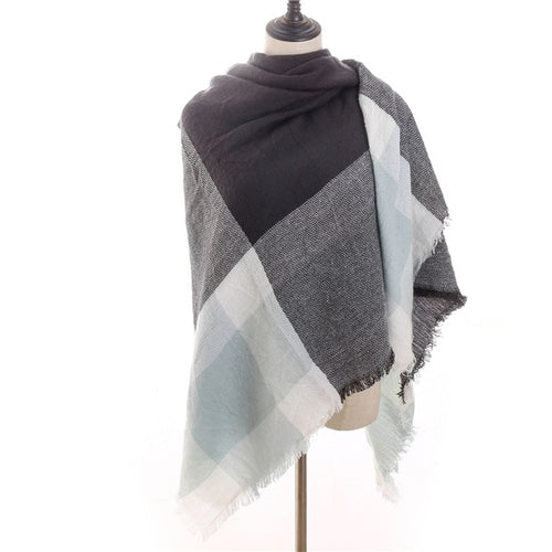 Load image into Gallery viewer, Fashion Winter Knitted Scarf Plaid Printed Bandana Shawl #2705-unisex-wanahavit-FB-30-wanahavit
